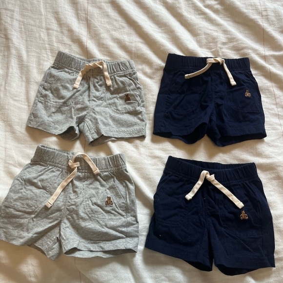 Gap Baby 4 Pairs Brannan Casual Blue Gray Drawstring Shorts - Picture 1 of 4